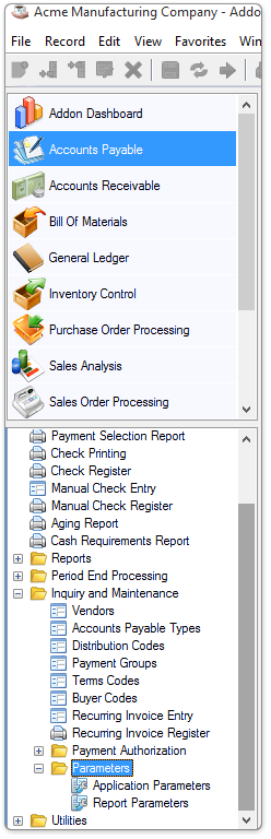 AP Parameter Maintenance Overview
