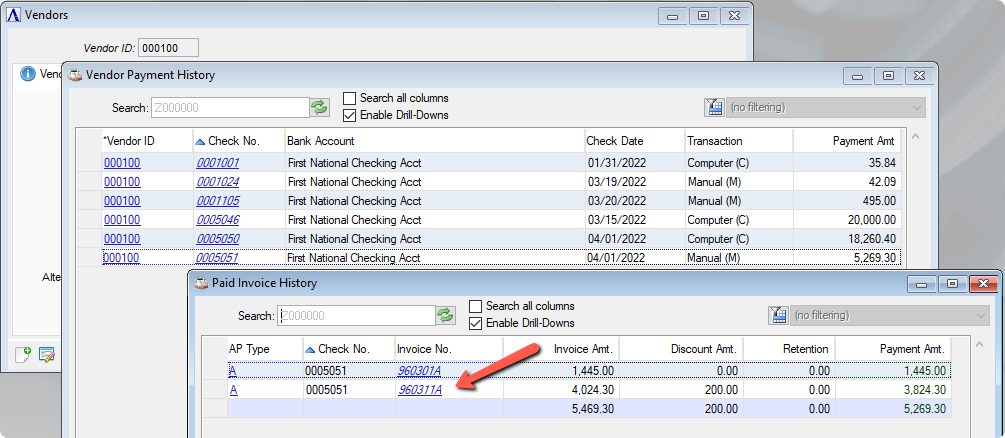Paid Invoice History