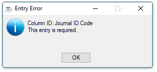 Entry Error
