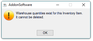 Warehouse quantities, cannot delete