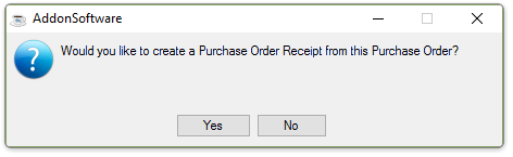 Create a PO receipt?
