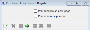 Purchase Order Receipt Register