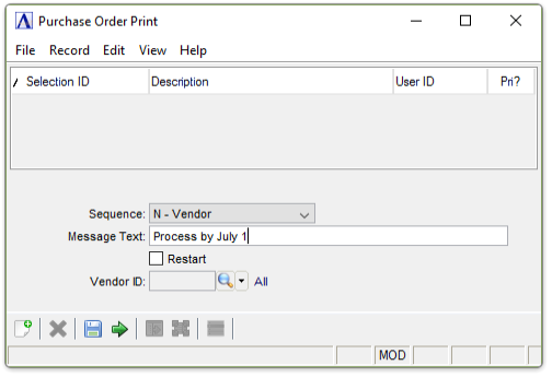 Purchase Order Print