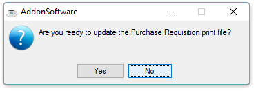 Update Requisition Print file?