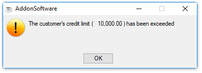 Credit limit exceeded