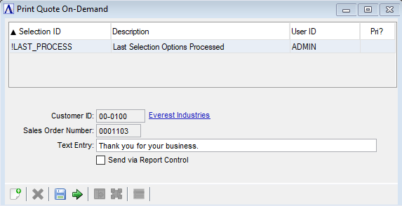 Print Quote On-Demand