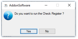 Do you want to run the Check Register?