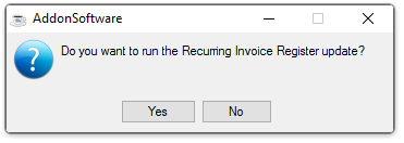 Do you want to run the Recurring Invoice Register update?