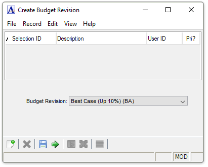 GL Create Budget Revision