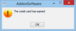 Warning: Credit Card Expired