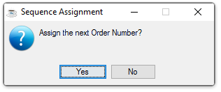 Assign next order number?