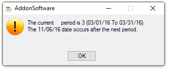 Date occurs before/after the next period.