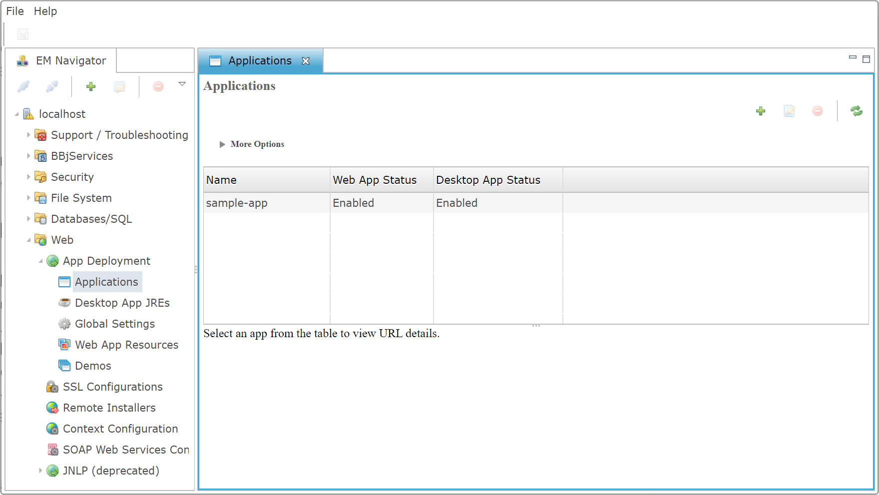 Desktop Apps Configuration in Enterprise Manager